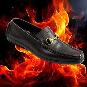 Gucci Horse Bit Chocolate Brown Preppy Leather Loafer Size 6.5